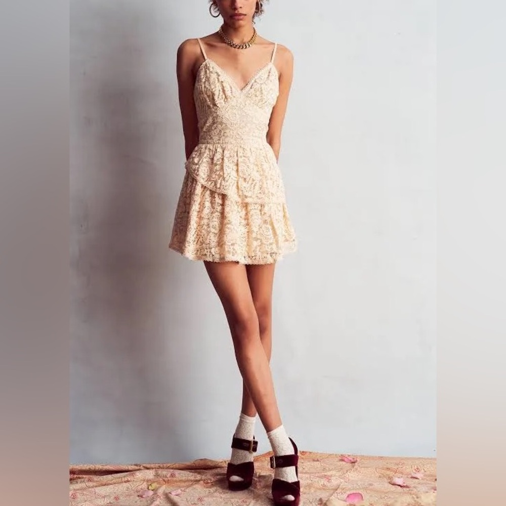 LoveShackFancy | Hopely Dress In Buttercream - Lace - Romantic - Feminine - Picture 12 of 12